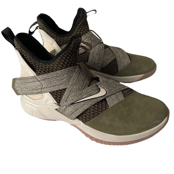 🎊HP🎉Nike Lebron James Soldier XII 12 Land and Sea Olive Green Mens 11.5 - Picture 3 of 15